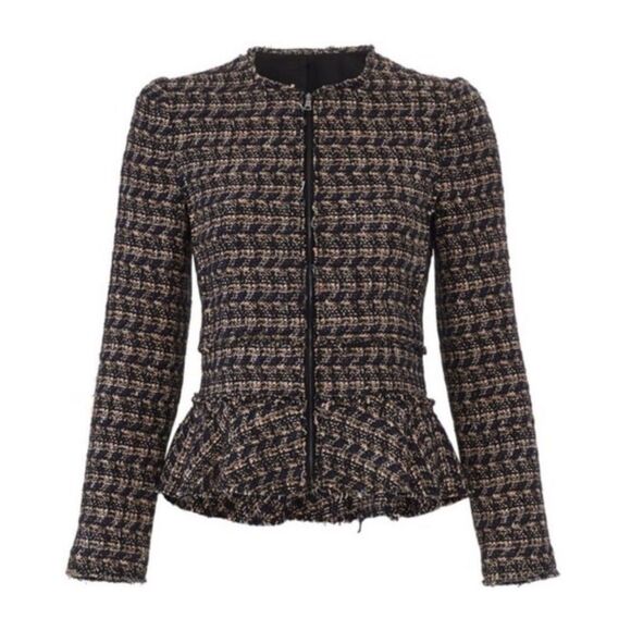 Rebecca Taylor Jackets & Blazers - Rebecca Taylor Multi Tweed Ruffle Blazer, NWT, Size 10